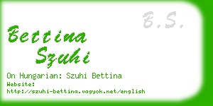 bettina szuhi business card